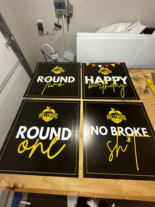 Bottle Signs or Celebration Signs